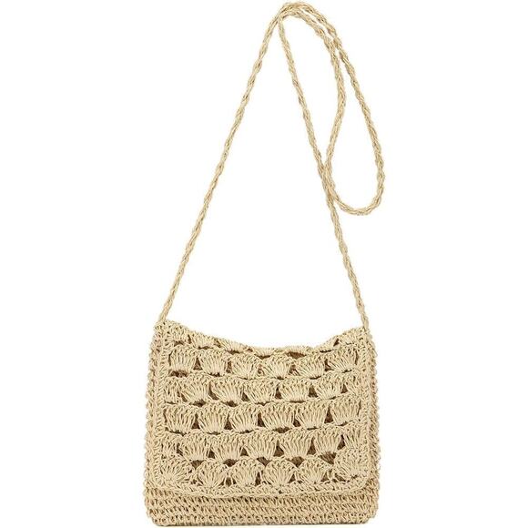 LUPBOK Handbags - Bohemian Women Straw Crossbody Weave Hobo Tote Bag Straw Handbags Shoulder Bag